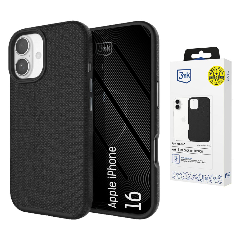 3mk Fortis MagCase for iPhone 16 - black_0