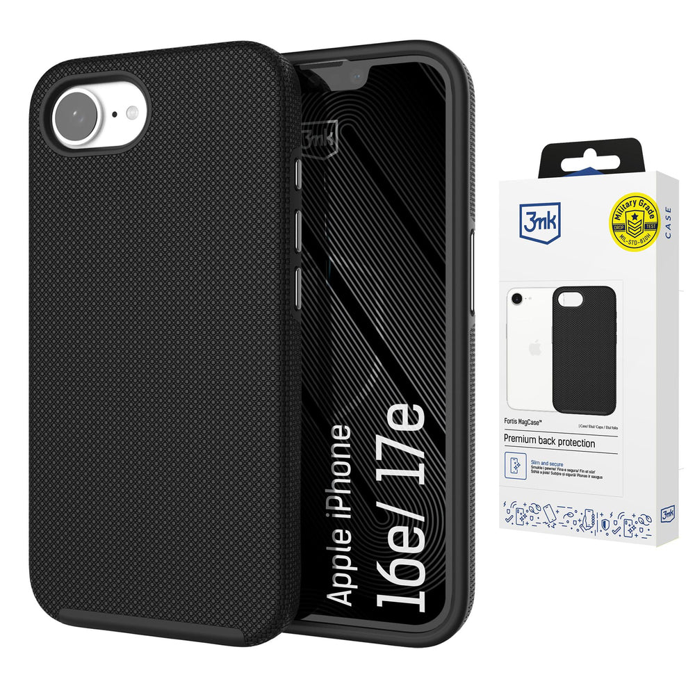 3mk Fortis MagCase for iPhone 16e / 17e - black_0