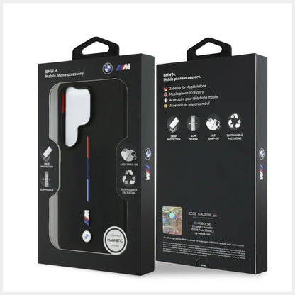 BMW M Silicone Tricolor Line MagSafe Case for Samsung Galaxy S26 Ultra - Black_7