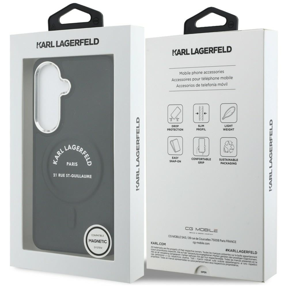 Karl Lagerfeld Embossed Ring RSG Logo MagSafe Case for Samsung Galaxy S26+ - Black_7