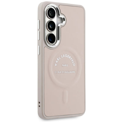 Karl Lagerfeld Embossed Ring RSG Logo MagSafe Case for Samsung Galaxy S26+ - Pink_3