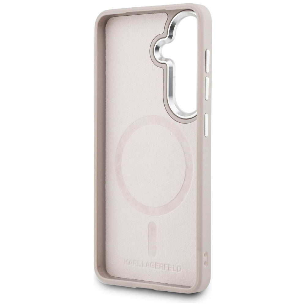 Karl Lagerfeld Embossed Ring RSG Logo MagSafe Case for Samsung Galaxy S26+ - Pink_6