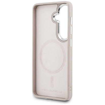 Karl Lagerfeld Embossed Ring RSG Logo MagSafe Case for Samsung Galaxy S26+ - Pink_6