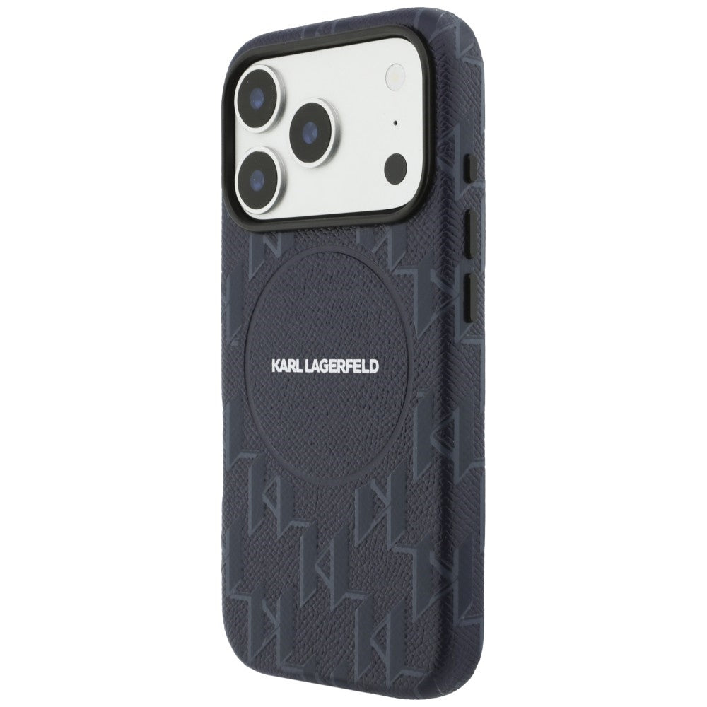 Karl Lagerfeld Monogram Logo MagSafe Case for iPhone 17 Pro - Blue_1