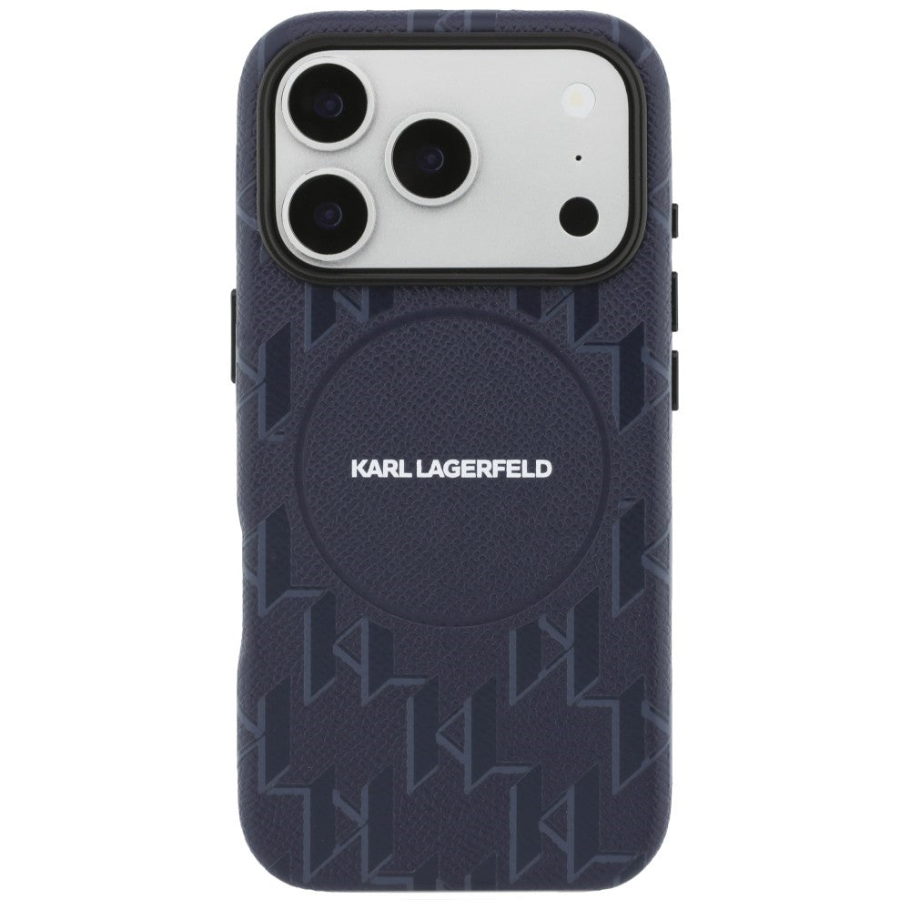 Karl Lagerfeld Monogram Logo MagSafe Case for iPhone 17 Pro - Blue_2