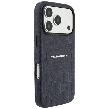 Karl Lagerfeld Monogram Logo MagSafe Case for iPhone 17 Pro - Blue_3
