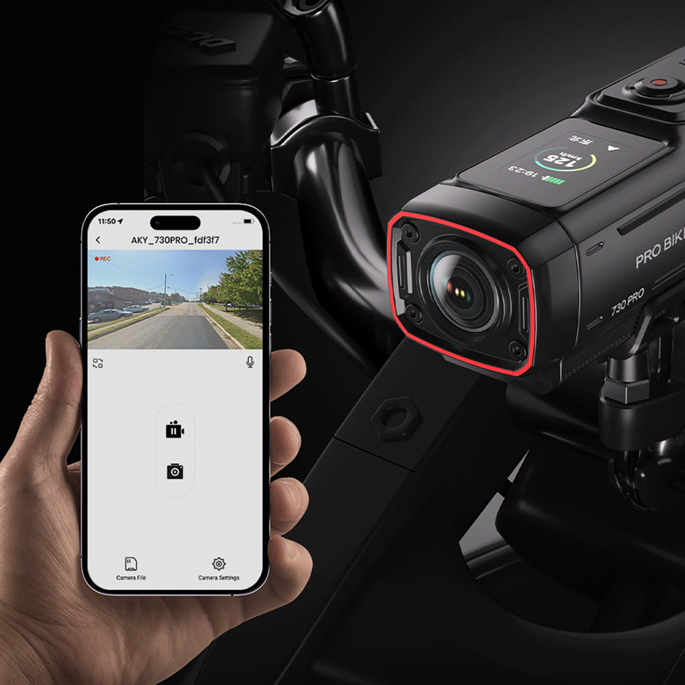 AKEEYO 730Pro 4K Handlebar Video Recorder Sports Camera for Bikes and Motorcycles - Black_9