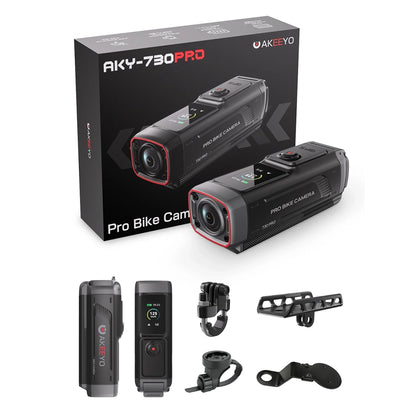 AKEEYO 730Pro 4K Handlebar Video Recorder Sports Camera for Bikes and Motorcycles - Black_0