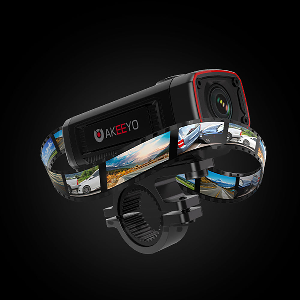 AKEEYO AKY-710S 4K Motorcycle Handlebar Video Recorder - Black_9