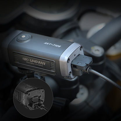 AKEEYO AKY-710S 4K Motorcycle Handlebar Video Recorder - Black_13