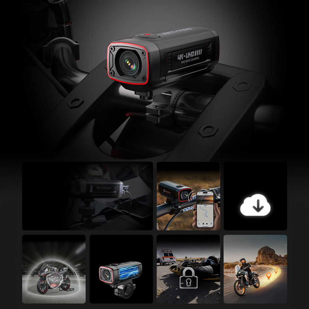 AKEEYO AKY-710S 4K Motorcycle Handlebar Video Recorder - Black_2