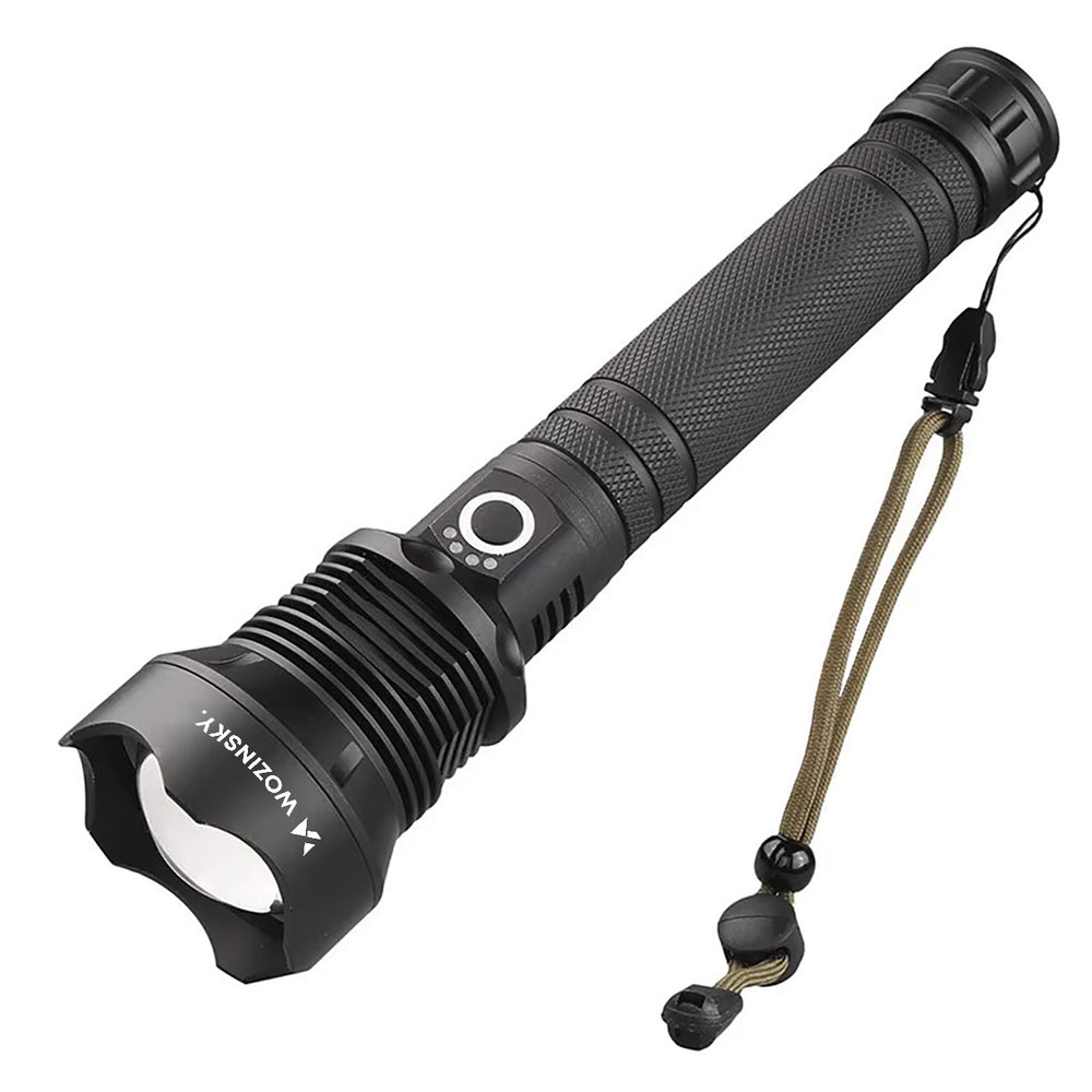 Wozinsky WLT-20W tactical flashlight 20 W 2000 lm CREE diodes IP65 with adjustable beam - black_1