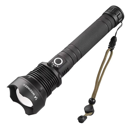 Wozinsky WLT-20W tactical flashlight 20 W 2000 lm CREE diodes IP65 with adjustable beam - black_1
