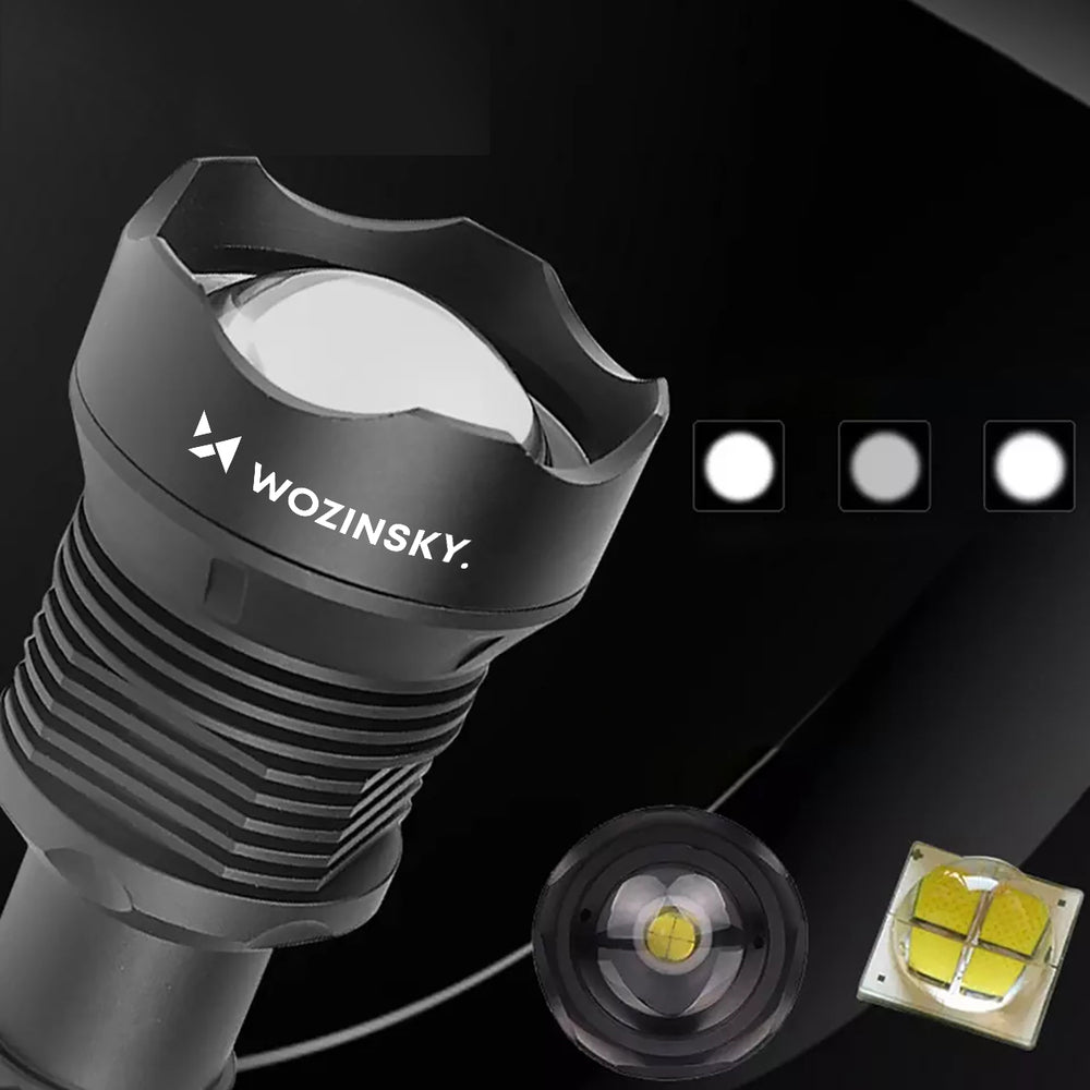 Wozinsky WLT-20W tactical flashlight 20 W 2000 lm CREE diodes IP65 with adjustable beam - black_6