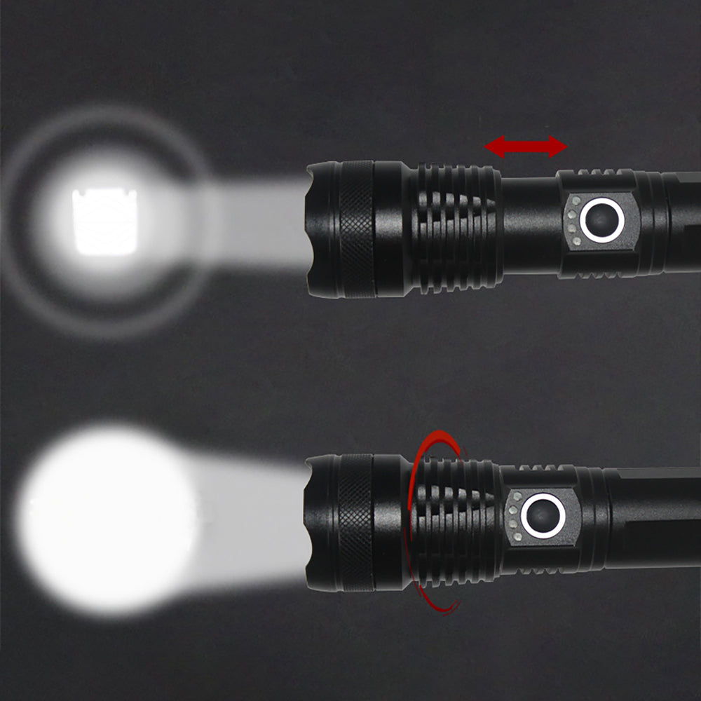 Wozinsky WLT-15W 15W 1500lm CREE IP65 Tactical Flashlight with Adjustable Beam - Black_5