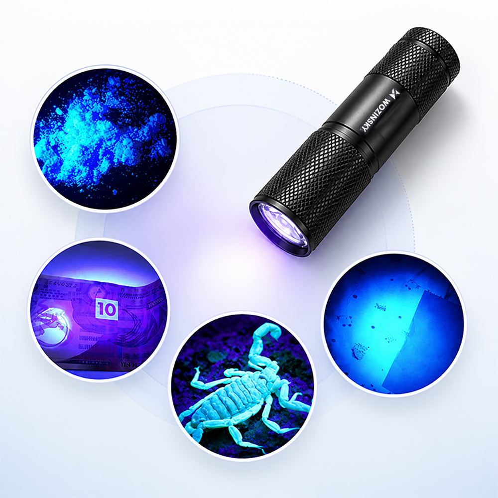 Wozinsky WLD-9L IP65 UV Flashlight for Trace Detection - Black_5