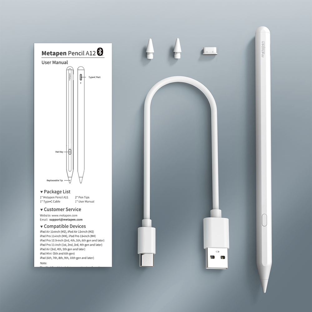 Metapen Pencil A12 for iPad - White_12