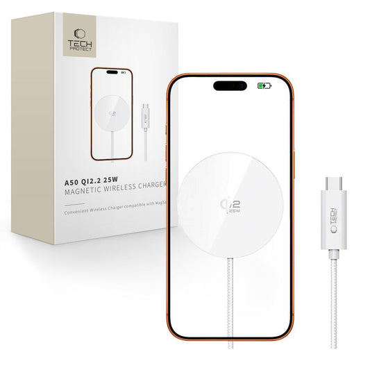 Tech-Protect A50 MagSafe 25W QI2.2 Wireless Charger - White_0