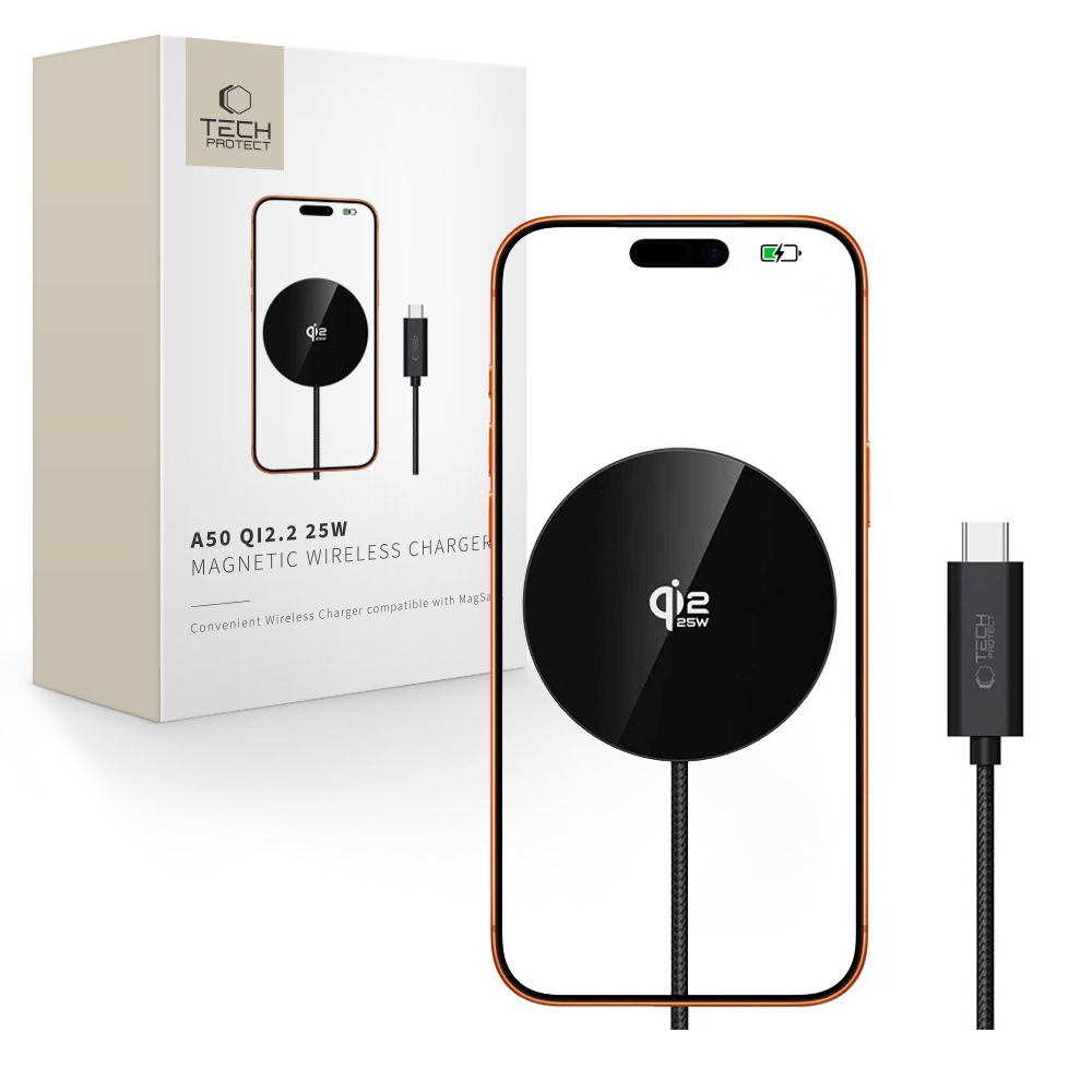 Tech-Protect A50 MagSafe 25W QI2.2 Wireless Charger - Black_0
