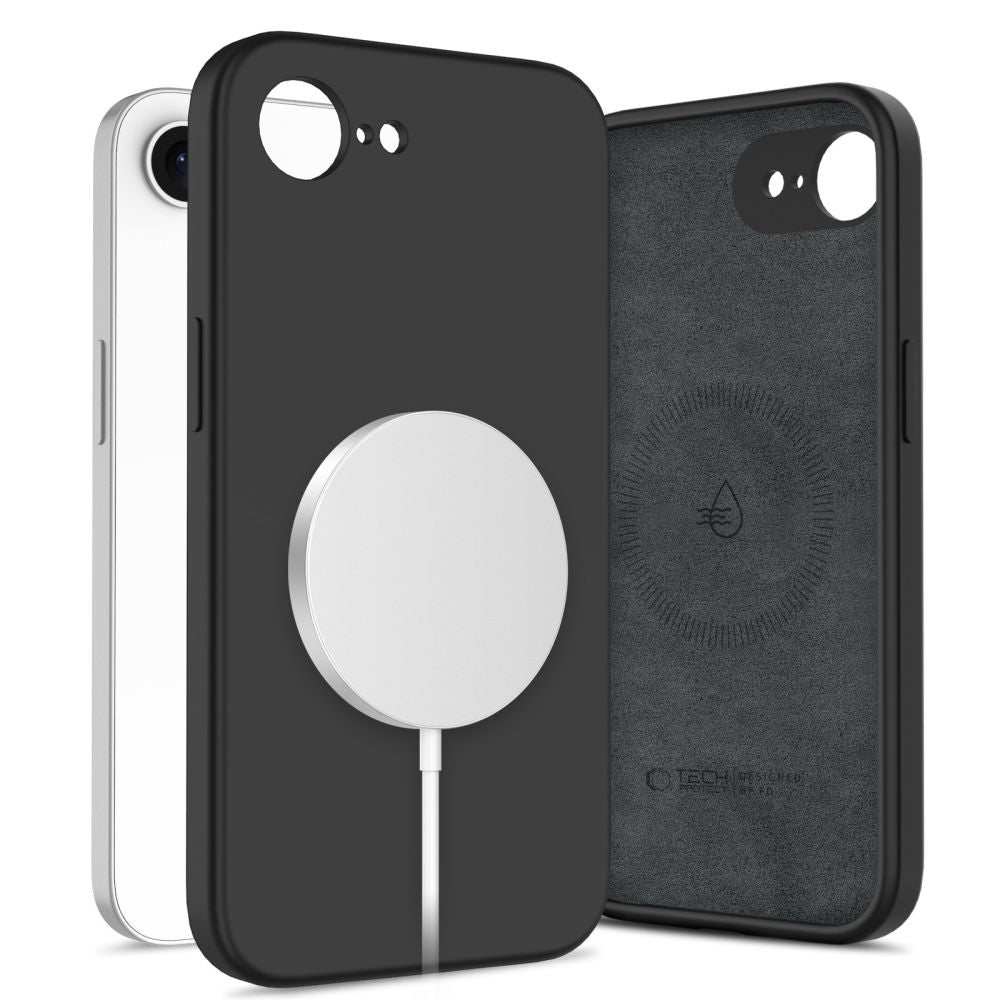 Tech-Protect Silicone MagSafe Case for iPhone 16e / 17e - Black_0