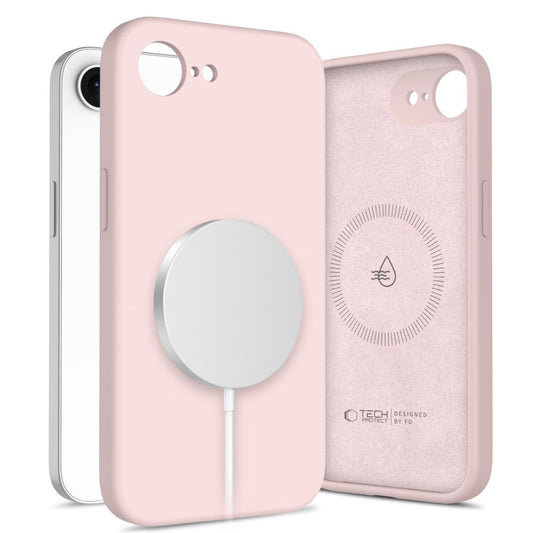 Tech-Protect Silicone MagSafe Case for iPhone 16e / 17e - Pink_0