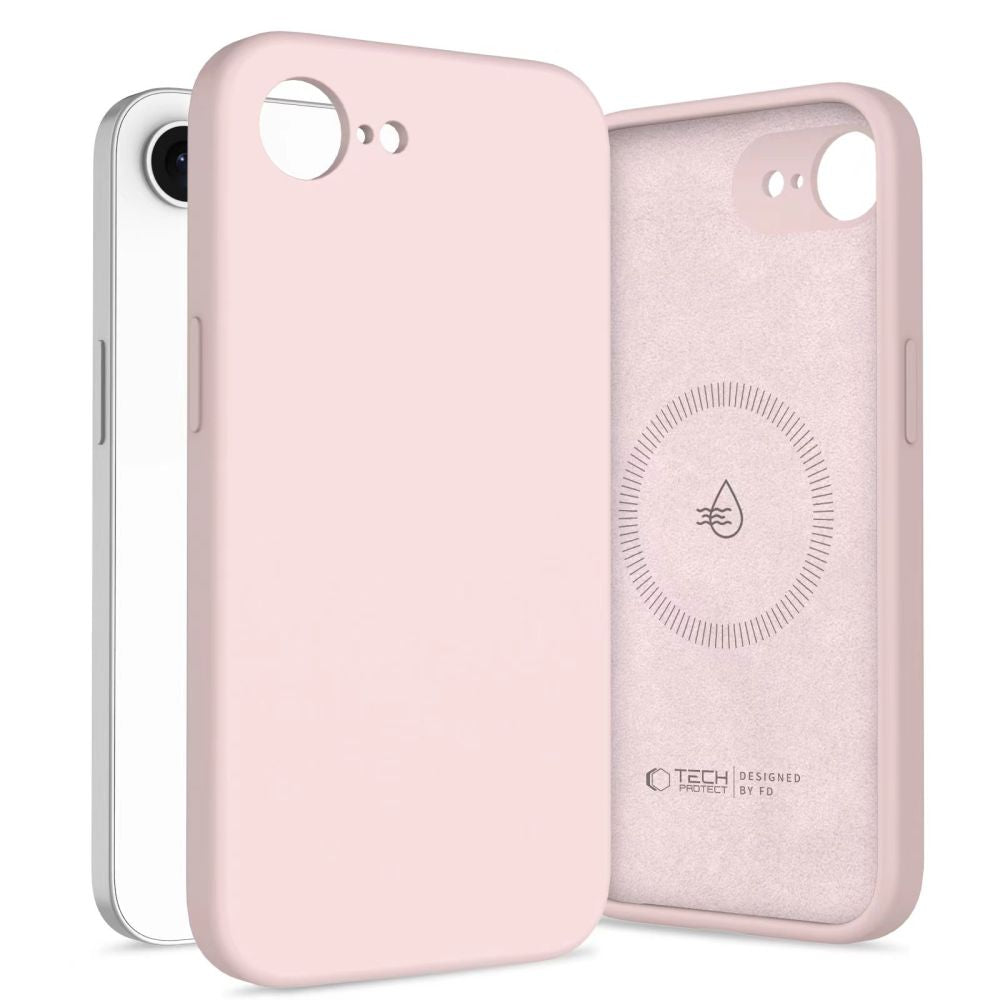 Tech-Protect Silicone MagSafe Case for iPhone 16e / 17e - Pink_1