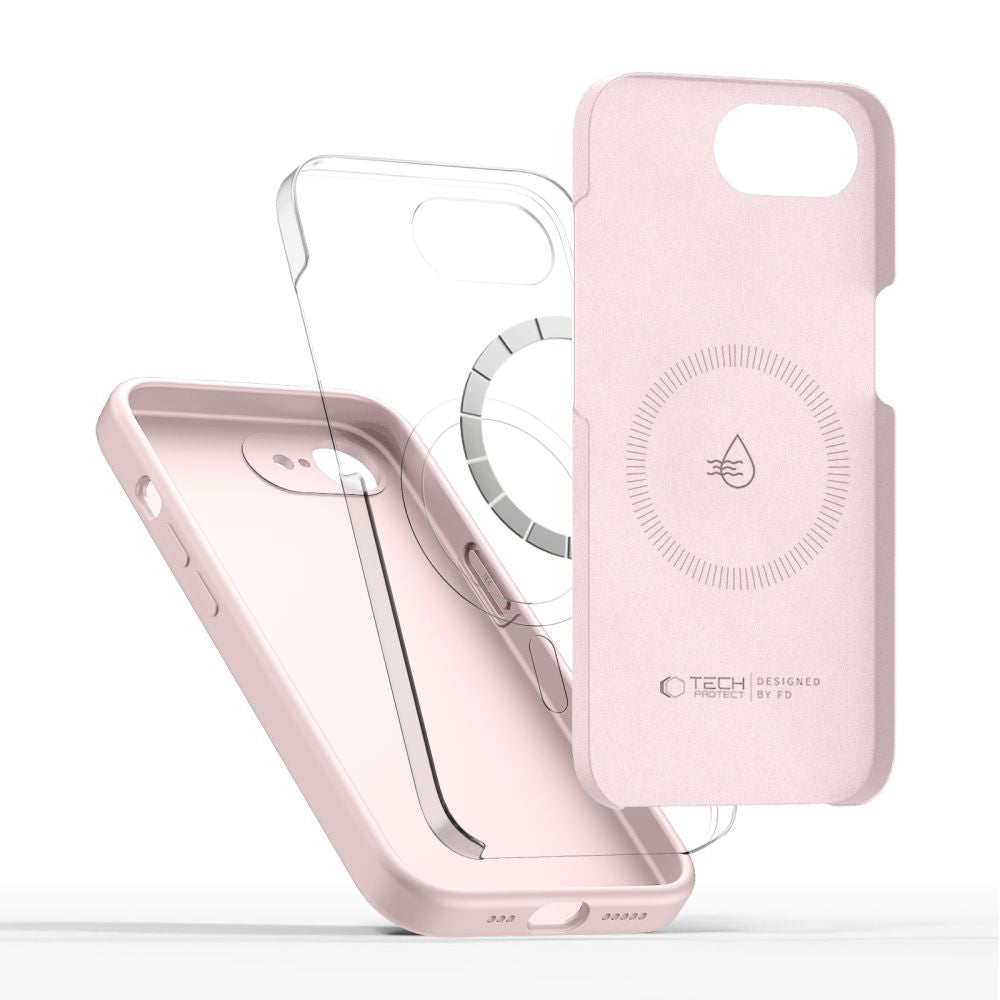 Tech-Protect Silicone MagSafe Case for iPhone 16e / 17e - Pink_2
