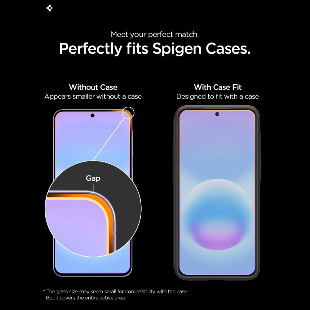 Spigen Glas.tR EZ Fit Pro 2-Pack Tempered Glass for Samsung Galaxy A57 5G_7