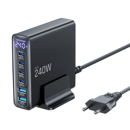 Tech-Protect DC240W-GaN Charging Station 6 Ports 4 x USB-C 2 x USB-A 240W QC3.0 - Black_2