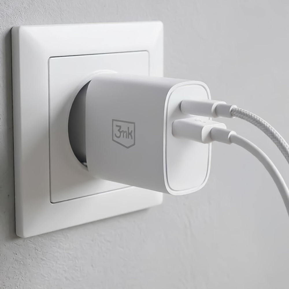 3mk FlowPower 25W 1A1C PD QC4+ Wall Charger - White_3