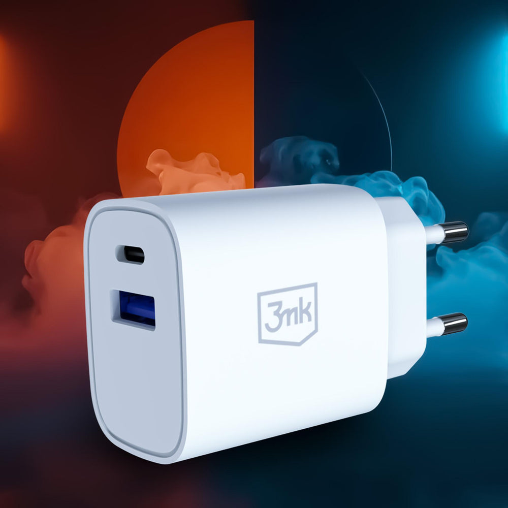 3mk FlowPower 25W 1A1C PD QC4+ Wall Charger - White_7