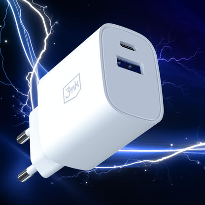 3mk FlowPower 30W 1A1C PD 3.0 QC4+ Wall Charger - White_5