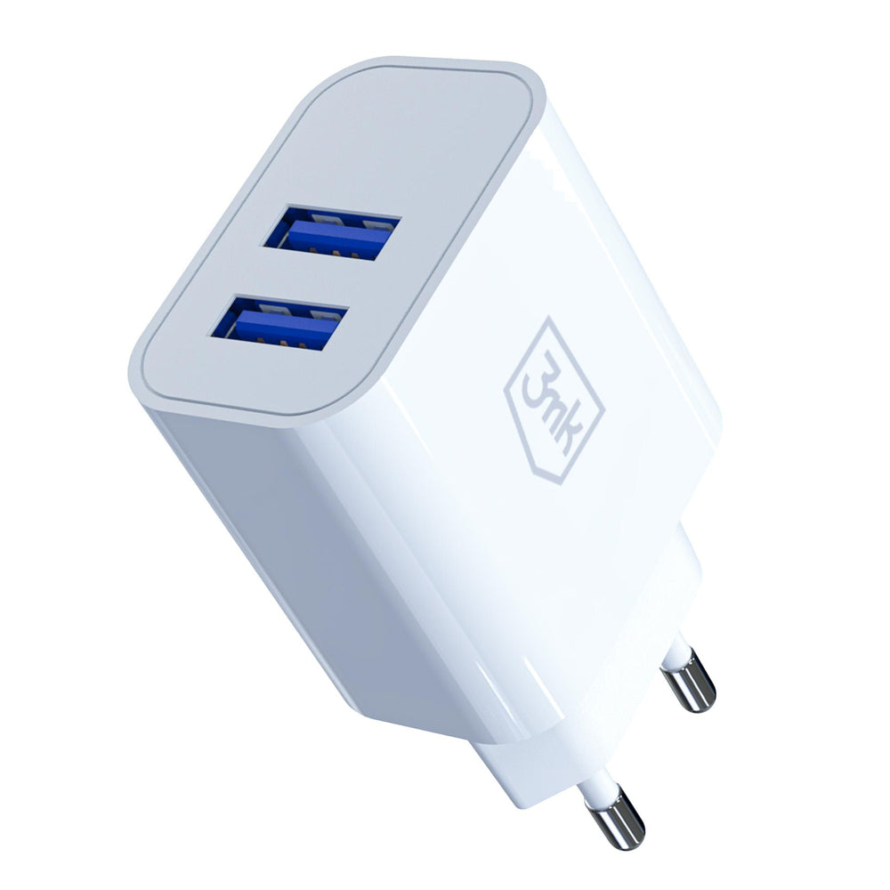 3mk FlowPower 10W 2.4A 2A Wall Charger - White_1