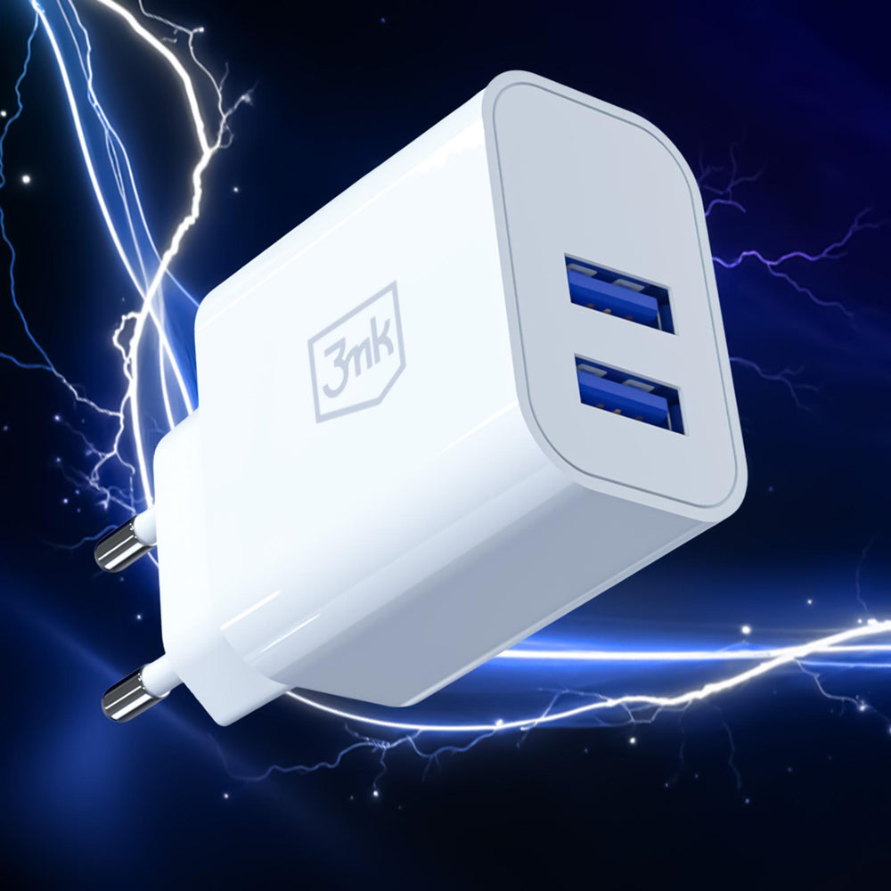 3mk FlowPower 10W 2.4A 2A Wall Charger - White_3