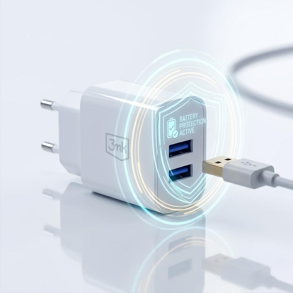 3mk FlowPower 10W 2.4A 2A Wall Charger - White_4