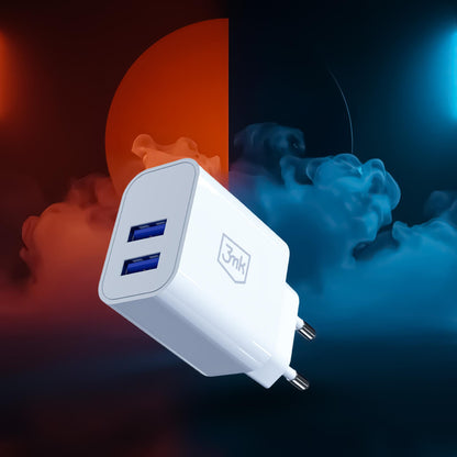 3mk FlowPower 10W 2.4A 2A Wall Charger - White_5