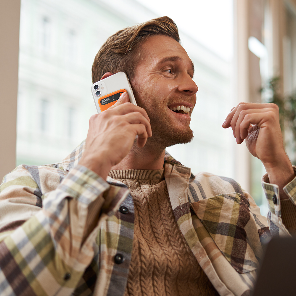 BOYA Notra Voice Recorder with AI Transcription - Orange_19