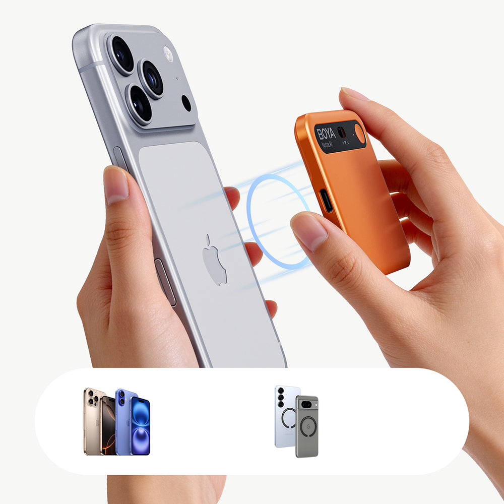BOYA Notra Voice Recorder with AI Transcription - Orange_11