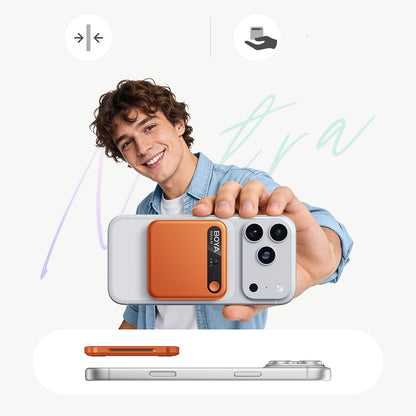 BOYA Notra Voice Recorder with AI Transcription - Orange_12