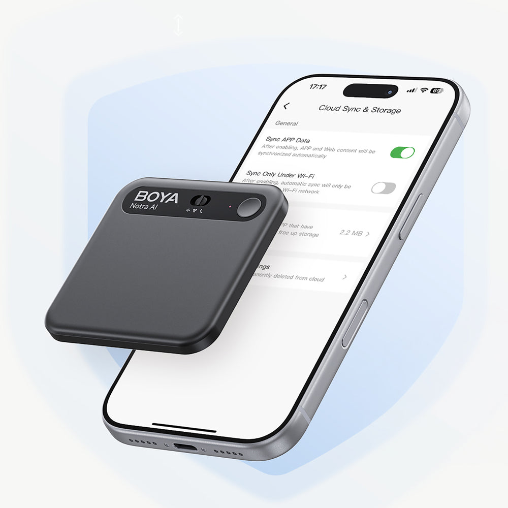 BOYA Notra Voice Recorder with AI Transcription - Black_10