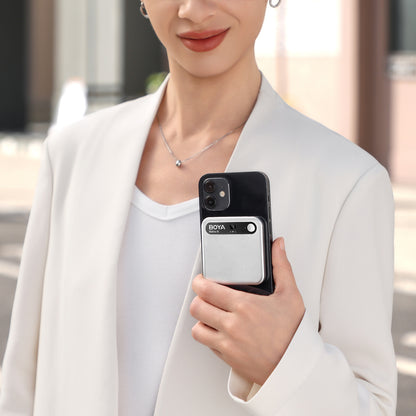 BOYA Notra Voice Recorder with AI Transcription - Silver_16