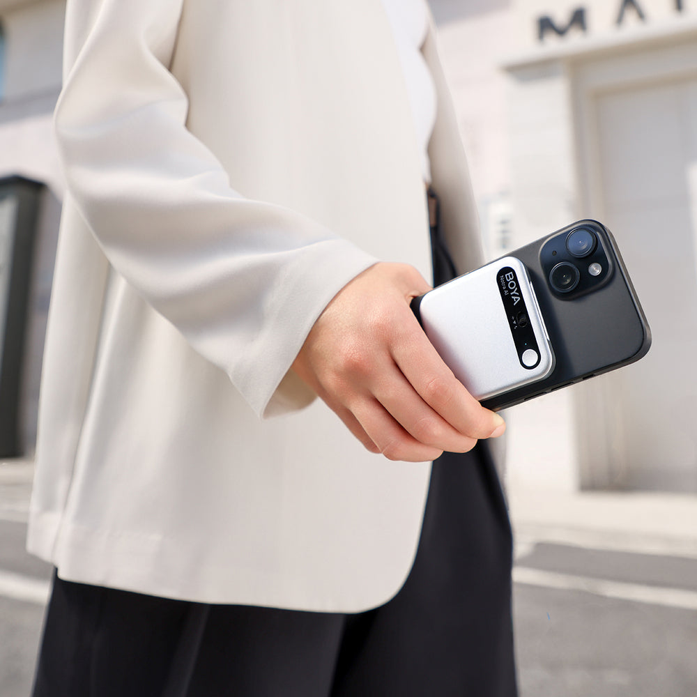 BOYA Notra Voice Recorder with AI Transcription - Silver_18