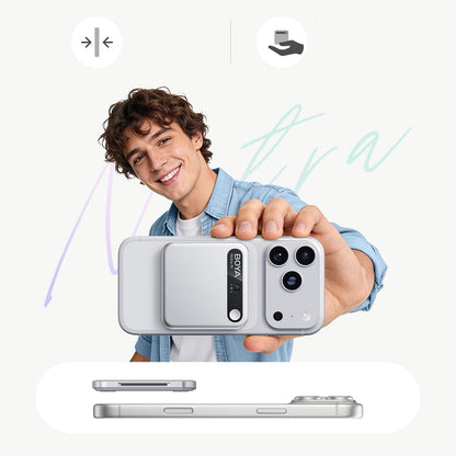 BOYA Notra Voice Recorder with AI Transcription - Silver_11