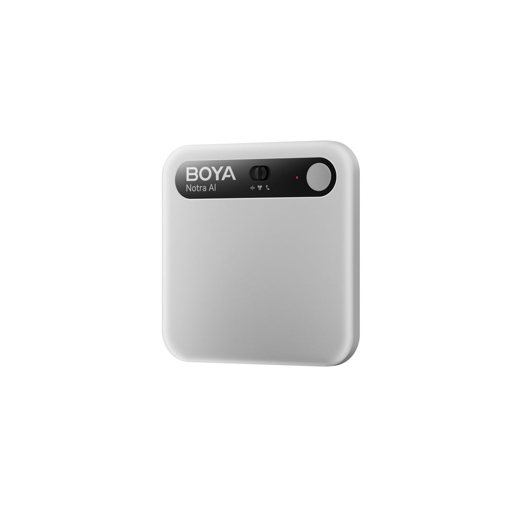 BOYA Notra Voice Recorder with AI Transcription - Silver_2