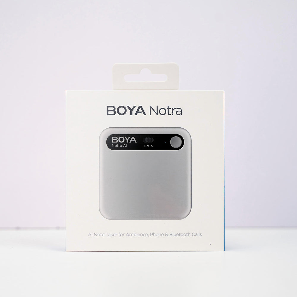 BOYA Notra Voice Recorder with AI Transcription - Silver_13