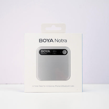 BOYA Notra Voice Recorder with AI Transcription - Silver_13