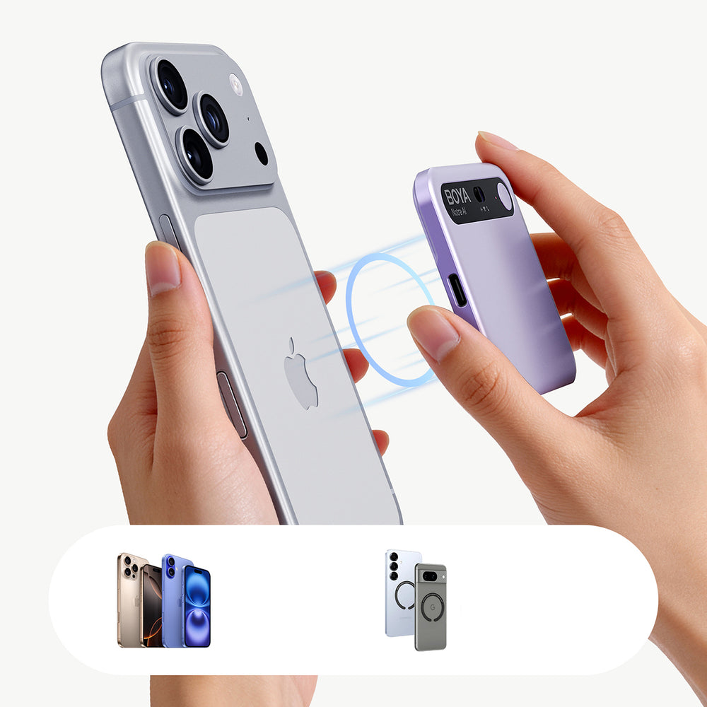 BOYA Notra Voice Recorder with AI Transcription - Purple_12