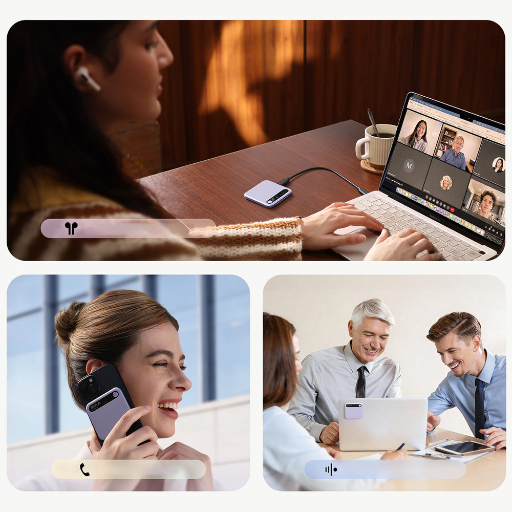 BOYA Notra Voice Recorder with AI Transcription - Purple_16