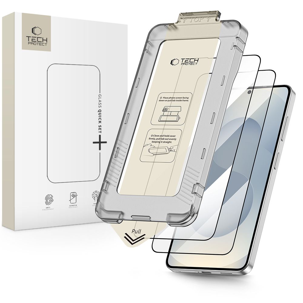 Tech-Protect Quick Set+ 2-Pack Tempered Glass for Samsung Galaxy S26+ - Black_0