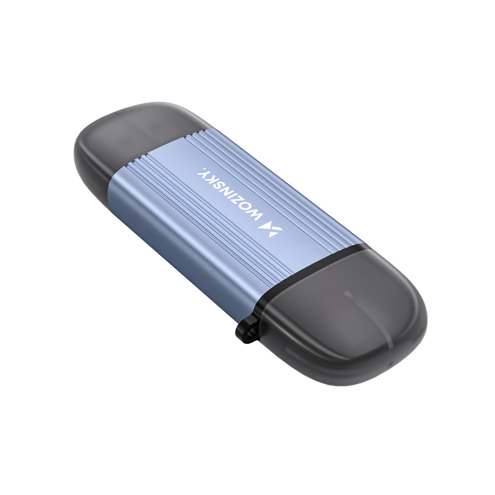 Wozinsky WCR-5G Memory Card Reader for SD and microSD USB-A 3.0 / USB-C 3.0 Aluminum - Gray_3